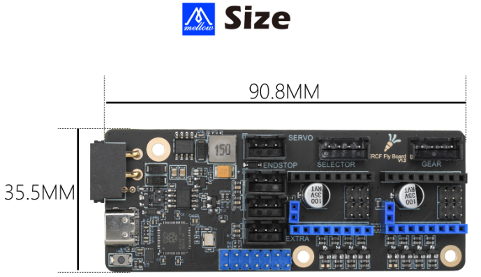 Fly-ERCF-Easy-BRD-V1.1 dimensions