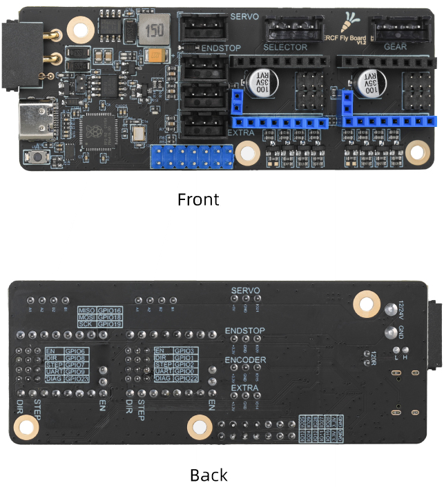 Fly-ERCF-Easy-BRD-V1.1 Front and Rear view