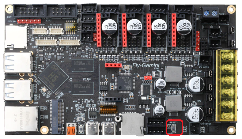 MCU reset button