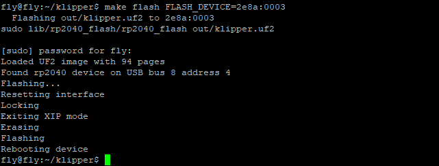 RP2040 flash results