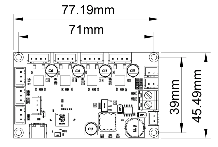 Fly-rpfmex board dimensions