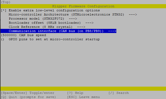 Klipper Menu Config CAN - update this image