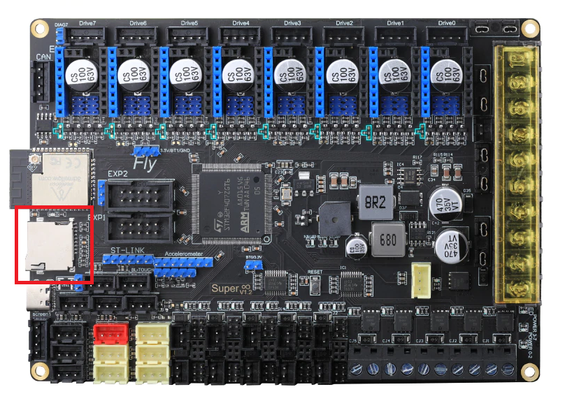 Fly-Super8 SD card slot