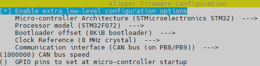 Klipper Menu Config CAN