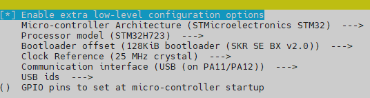 Klipper Menu Config USB